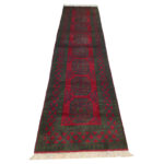 red Handknotted Runner