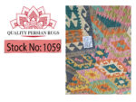 Fine Afghan Handwoven Choubi Kilim - 176 x 131 cm - Image 6
