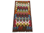 Stunning Handwoven Choubi Kilim Runner - 288 X 88 CM - Image 3