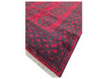 Red Afghan Elephant Foot Design Carpet 242 x 159 CM - Image 4