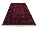 Stunning Red Afghan Bukhara Design Carpet 254 x 159 CM - Image 2