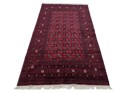 Red Afghan Bukhara Carpet