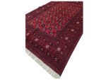 Stunning Red Afghan Bukhara Design Carpet 254 x 159 CM - Image 4