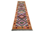 Beautiful Afghan Handwoven Choubi Kilim Runner - 203 x 59 CM - Image 2