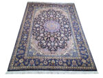 Stunning navy Hand-knotted Kashan Carpet 405 x 295 cm