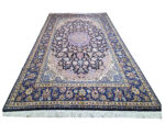 Stunning navy Hand-knotted Kashan Carpet 405 x 295 cm - Image 2