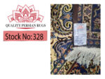 Stunning navy Hand-knotted Kashan Carpet 405 x 295 cm - Image 8