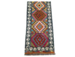 Incredible Afghan Handwoven Choubi Kilim Runner - 205 x 61 CM - Image 3