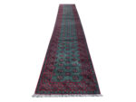 Gorgeous green Kunduz Bukhara Carpet runner 584 x 81 cm - Image 2
