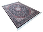 Persian Machine Made Living Room Carpet Rug - 290 x 200 CM - Navy Kashan Carpet - Image 3