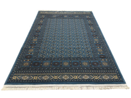 Blue Machine made rug
