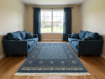 Blue Machine made rug