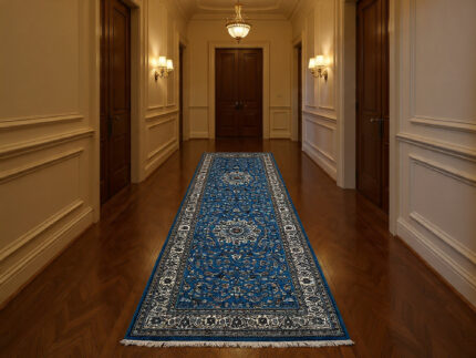 3 meter blue hallway runner