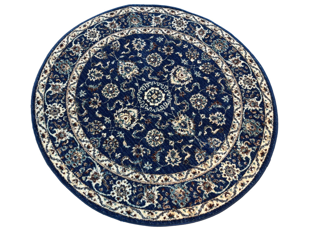 Navy Round Carpet