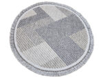 Grey Round Carpet 100cm – Turkish Polyester Jute Rug with Tassels - Image 2