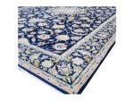Stunning Navy Blue Persian Hand-knotted Kashan Carpet 423 X 312 cm - Image 4