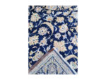 Stunning Navy Blue Persian Hand-knotted Kashan Carpet 423 X 312 cm - Image 5