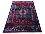 Turkish Red Navy Vintage Design Carpet 230 x 160 CM - Image 3