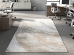 Turkish Abstract Cream & Gold Carpet 230x160cm - Image 2