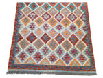 Beautiful Afghan Handwoven Choubi Kilim - 198 x 142 CM - Image 4