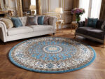 Stunning Blue Persian Style Round Carpet 200 x 200 CM - Image 2