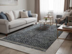 Modern Afghan Handwoven Black Kilim - 204 x 177 CM - Image 2