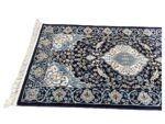 Navy Persian Design Machine Made Carpet 300 X 80 cm - Image 5