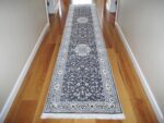 Elegant Grey Persian Style Runner Rug 300x80cm - Image 2