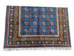 Stunning blue Kunduz Hand-knotted Carpet 178 x 120 cm - Image 3