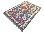 Handmade Afghan Wool Kilim Rug – Colorful Tribal Carpet 203x152cm - Image 3