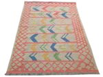 Authentic Afghan Wool Kilim – Artisan Handmade Carpet 194 x 147 CM - Image 3
