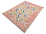 Authentic Afghan Wool Kilim – Artisan Handmade Carpet 194 x 147 CM - Image 4
