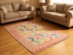 Authentic Afghan Wool Kilim – Artisan Handmade Carpet 194 x 147 CM - Image 2