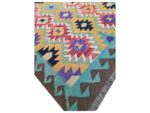 Colorful Afghan Wool Kilim – Handwoven Rug 199 x 145 CM - Image 5