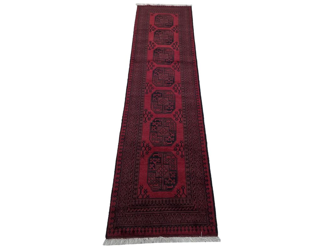 3 Meter Red Afghan Runner Carpet