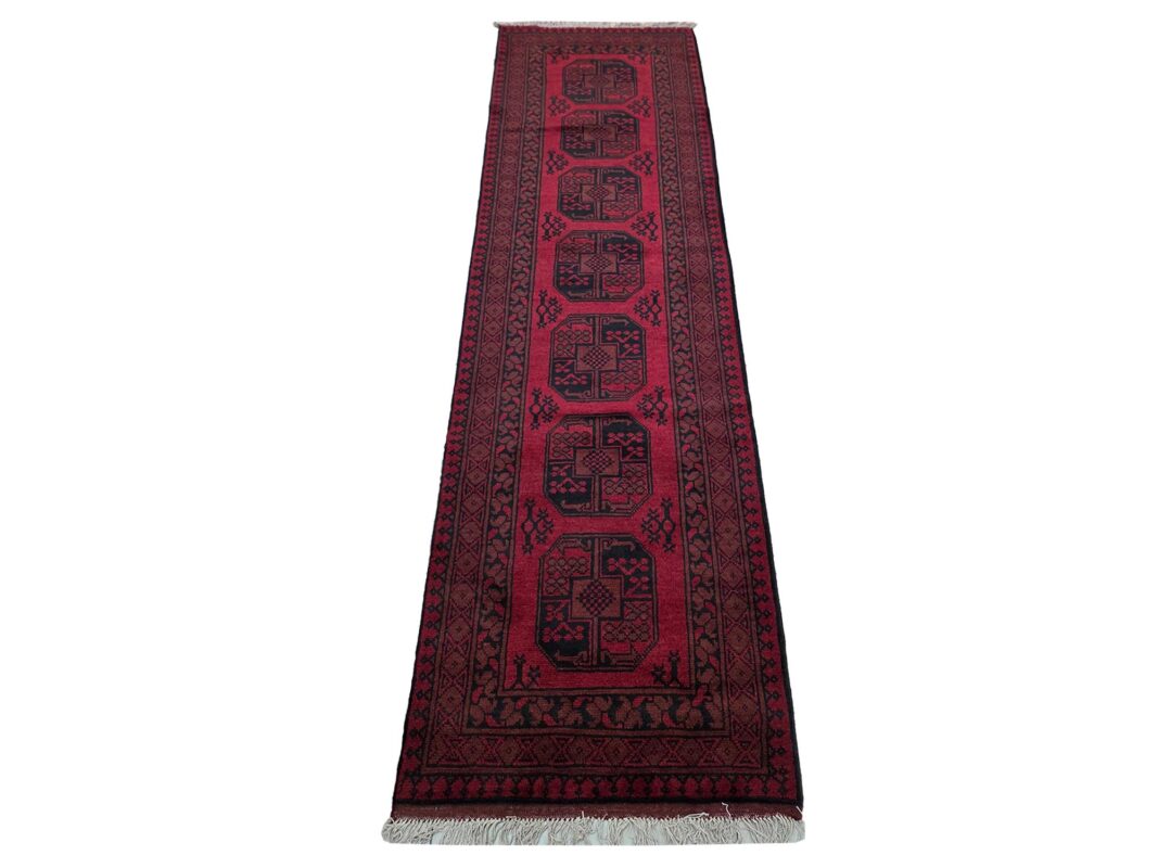 3 Meter Red Afghan Runner Carpet