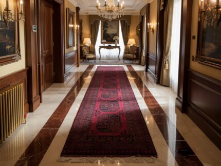 3 Meter Red Afghan Runner Carpet