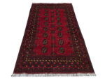 Red Afghan Bukhara Wool Carpet - 192 x 115 CM - Image 2
