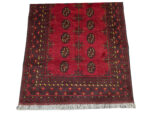 Red Afghan Bukhara Wool Carpet - 192 x 115 CM - Image 3