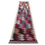 Beautiful Afghan Handwoven kilim Runner Rug - 339 x 80 cm