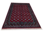 Afghan Kunduz Handmade Wool Red Carpet 244x172cm - Image 3