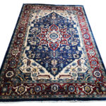 Navy living room rug