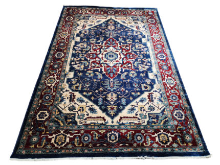 Navy living room rug