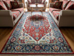 Turkish Red Kazac Design Living Room Rug Carpet - 290x200cm - Image 2