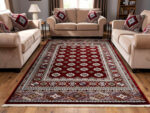 Turkish Red Bukhara Design Living Room Rug Carpet - 290x200cm - Image 2