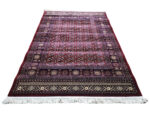Maroon Bukhara Design Machine Made Carpet 230 x 160 CM - Image 3