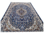 Turkish Machine-Made Carpet – Blue & Beige Persian Style Rug – 230x160cm - Image 5