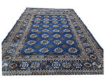 Turkish Machine-Made Carpet – Blue Bukhara Style Rug – 230x160cm - Image 5
