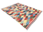 Multicolor Afghan Handwoven Modern Kilim - 237 x 178 CM - Image 3