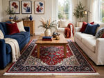 Persian Machine-Made Red Heris Carpet – 230x160cm - Image 2